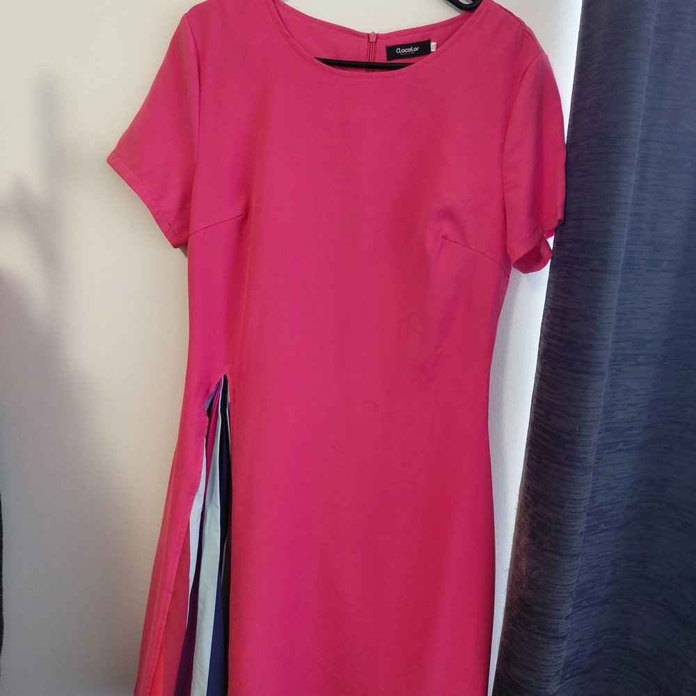 Pink Colorblock Dress